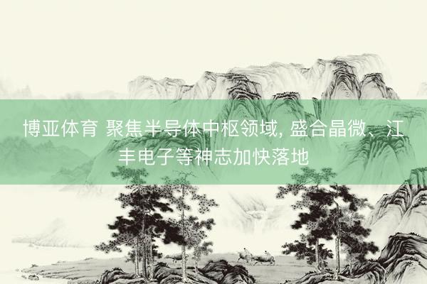 博亚体育 聚焦半导体中枢领域， 盛合晶微、江丰电子等神志加快落地