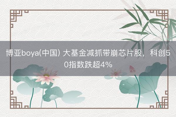 博亚boya(中国) 大基金减抓带崩芯片股，科创50指数跌超4%